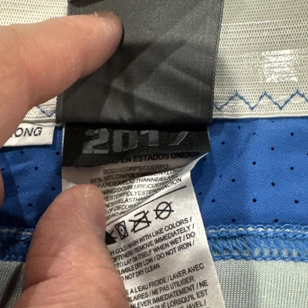 2017 Detroit Lions NFL Game Issued Worn Blue Pants Nike DRI-FIT Size 36 Long
